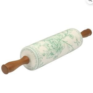 The Pioneer Woman Agatha Green Floral Rolling Pin